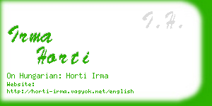 irma horti business card